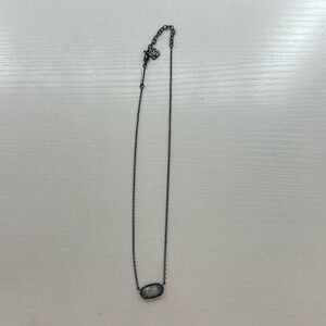 Kendra Scott elisa black and grey pennant necklace